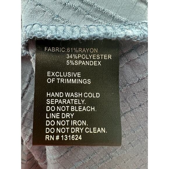 Calessa Women’s 3/4 Sleeve Assymetrical Tunic Top Cadet Blue Size 1X - Picture 5 of 8